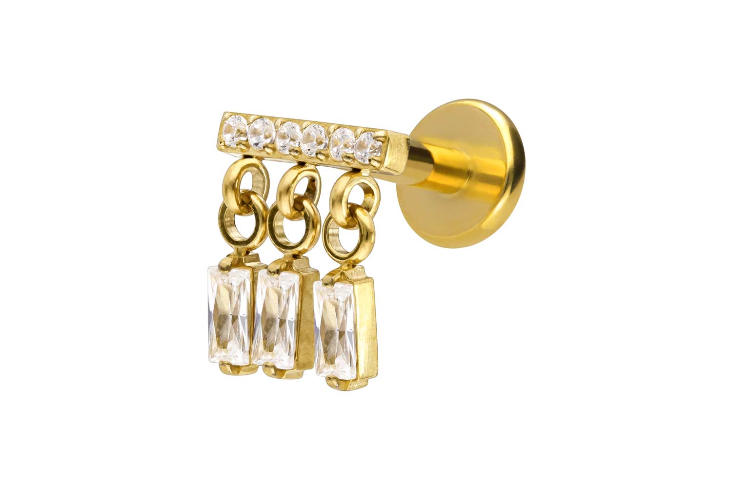 Titan Labret Piercing mit Innengewinde WINDSPIEL